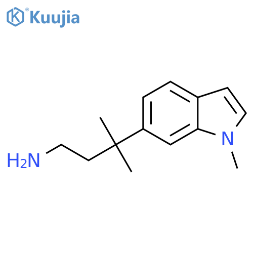 3-methyl-3-(1-methyl-1H-indol-6-yl)butan-1-amine structure