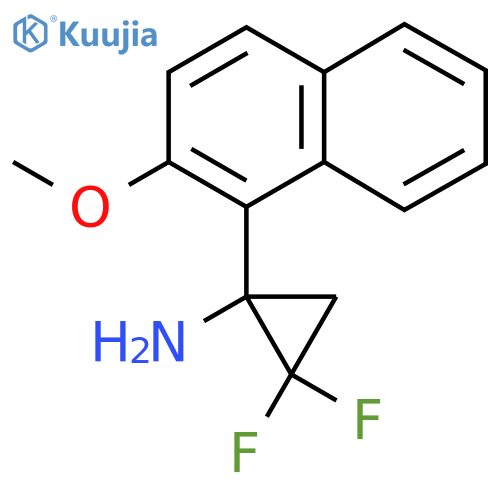 2,2-difluoro-1-(2-methoxynaphthalen-1-yl)cyclopropan-1-amine structure