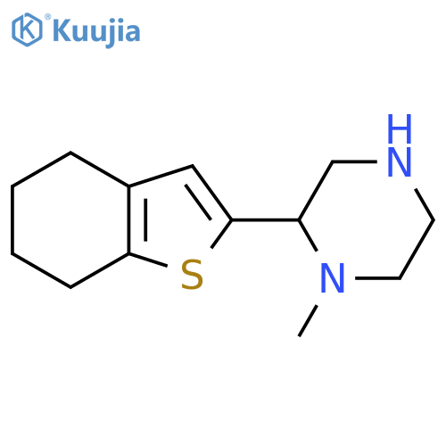 1-Methyl-2-(4,5,6,7-tetrahydro-1-benzothiophen-2-yl)piperazine structure