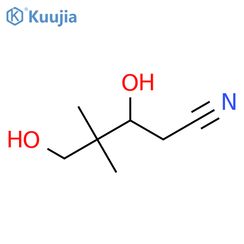 3,5-dihydroxy-4,4-dimethylpentanenitrile structure