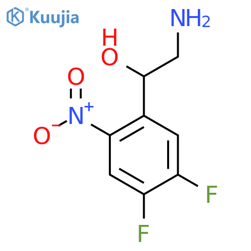 2-amino-1-(4,5-difluoro-2-nitrophenyl)ethan-1-ol structure