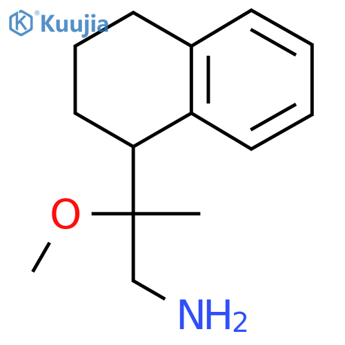 2-methoxy-2-(1,2,3,4-tetrahydronaphthalen-1-yl)propan-1-amine structure