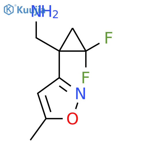 2,2-difluoro-1-(5-methyl-1,2-oxazol-3-yl)cyclopropylmethanamine structure