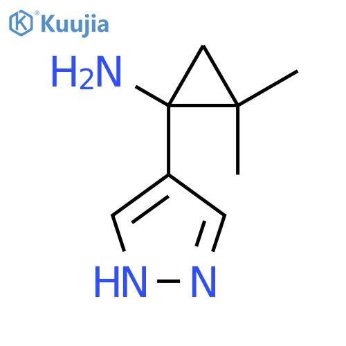 2,2-dimethyl-1-(1H-pyrazol-4-yl)cyclopropan-1-amine structure