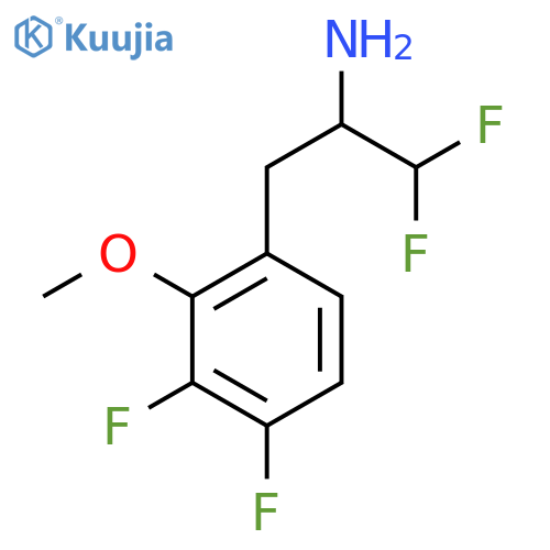 3-(3,4-difluoro-2-methoxyphenyl)-1,1-difluoropropan-2-amine structure