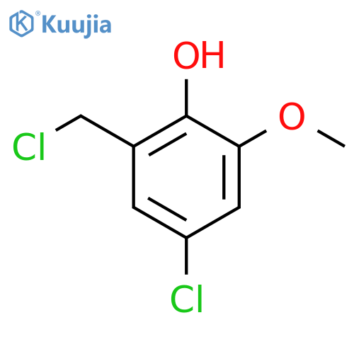 4-chloro-2-(chloromethyl)-6-methoxyphenol structure