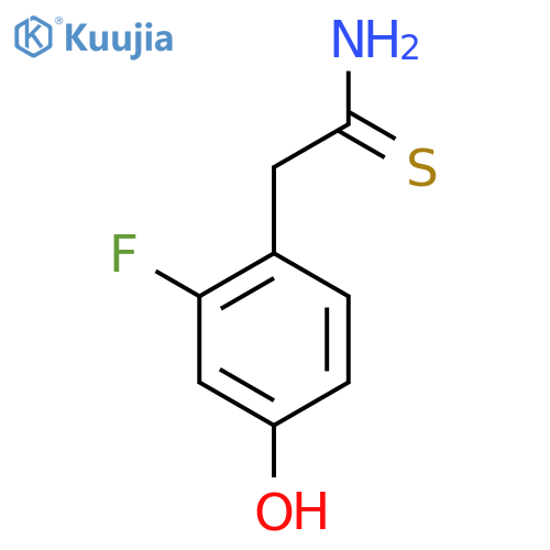 2-(2-fluoro-4-hydroxyphenyl)ethanethioamide structure