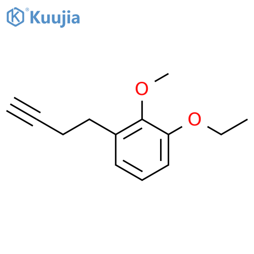1-(but-3-yn-1-yl)-3-ethoxy-2-methoxybenzene structure