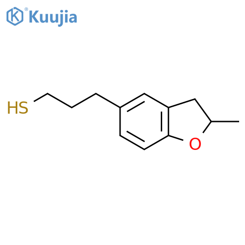 3-(2-methyl-2,3-dihydro-1-benzofuran-5-yl)propane-1-thiol structure