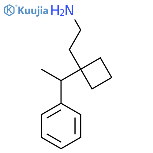 2-1-(1-phenylethyl)cyclobutylethan-1-amine structure