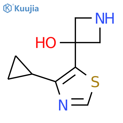 3-(4-cyclopropyl-1,3-thiazol-5-yl)azetidin-3-ol structure