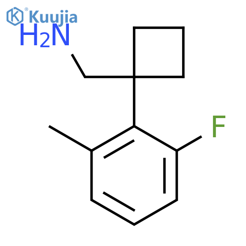 1-(2-fluoro-6-methylphenyl)cyclobutylmethanamine structure