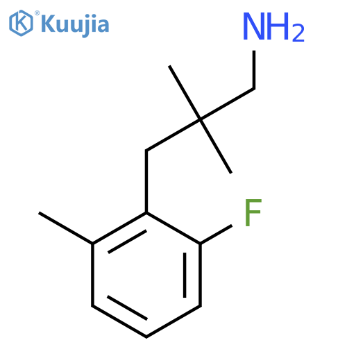 3-(2-fluoro-6-methylphenyl)-2,2-dimethylpropan-1-amine structure