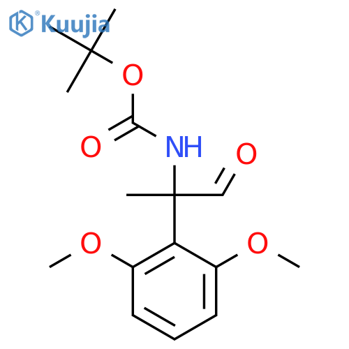 tert-butyl N-2-(2,6-dimethoxyphenyl)-1-oxopropan-2-ylcarbamate structure