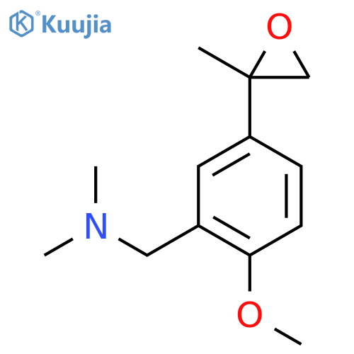 {2-methoxy-5-(2-methyloxiran-2-yl)phenylmethyl}dimethylamine structure