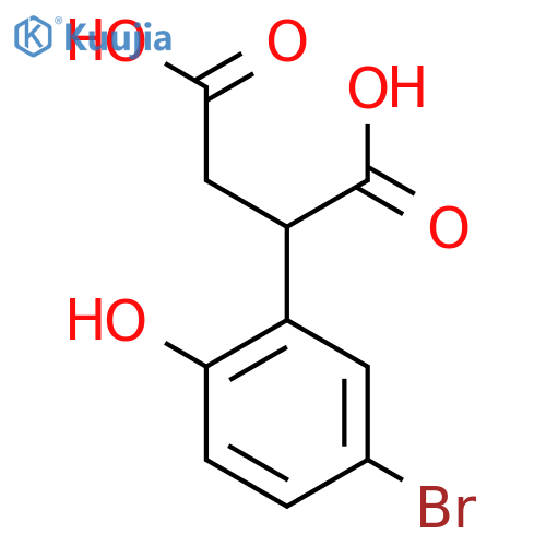 2-(5-bromo-2-hydroxyphenyl)butanedioic acid structure