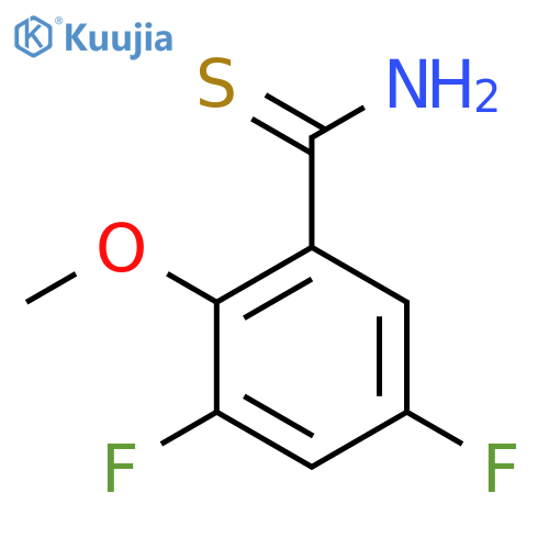 3,5-difluoro-2-methoxybenzene-1-carbothioamide structure