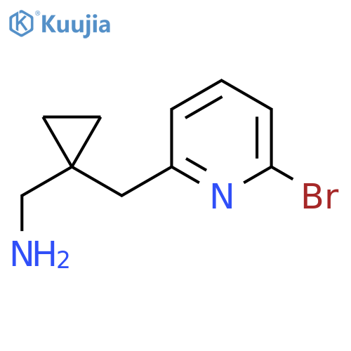 {1-(6-bromopyridin-2-yl)methylcyclopropyl}methanamine structure