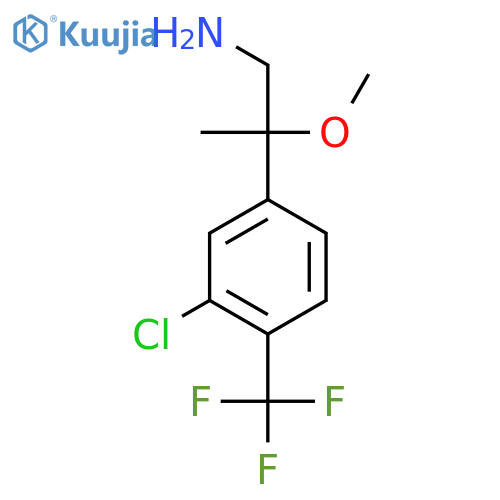 2-3-chloro-4-(trifluoromethyl)phenyl-2-methoxypropan-1-amine structure