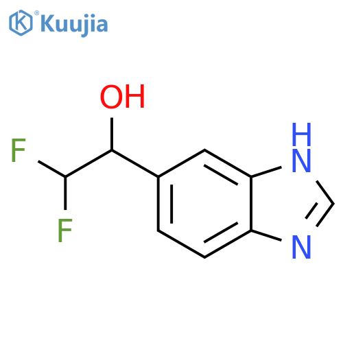 1-(1H-1,3-benzodiazol-5-yl)-2,2-difluoroethan-1-ol structure