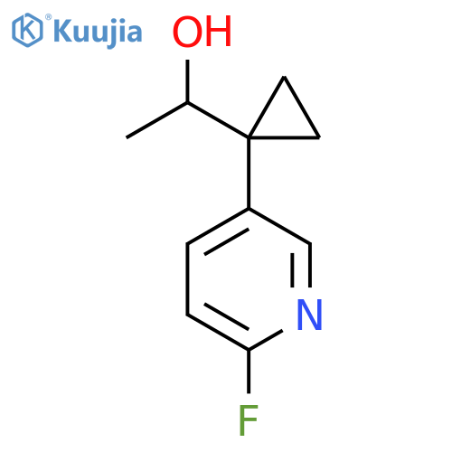 1-1-(6-fluoropyridin-3-yl)cyclopropylethan-1-ol structure