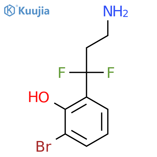 2-(3-amino-1,1-difluoropropyl)-6-bromophenol structure