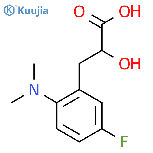 3-2-(dimethylamino)-5-fluorophenyl-2-hydroxypropanoic acid structure