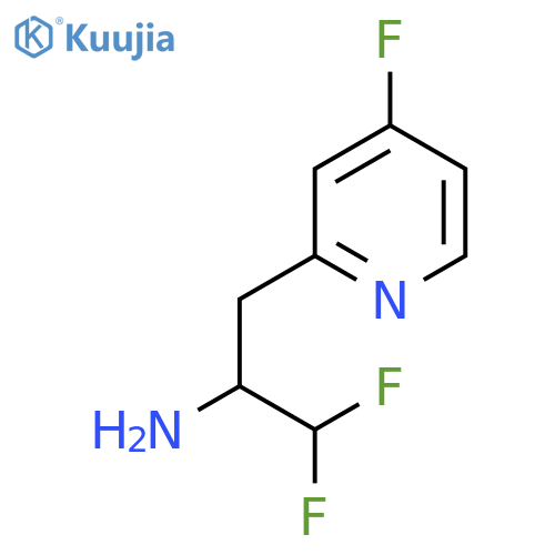 1,1-difluoro-3-(4-fluoropyridin-2-yl)propan-2-amine structure