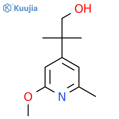 2-(2-methoxy-6-methylpyridin-4-yl)-2-methylpropan-1-ol structure