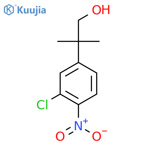 2-(3-chloro-4-nitrophenyl)-2-methylpropan-1-ol structure
