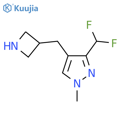 4-(azetidin-3-yl)methyl-3-(difluoromethyl)-1-methyl-1H-pyrazole structure