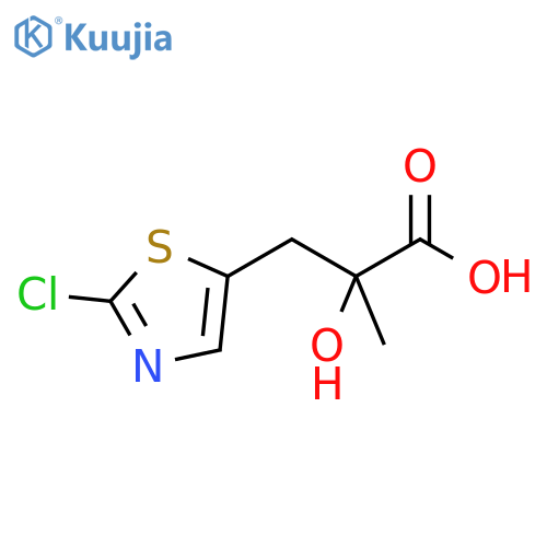 3-(2-chloro-1,3-thiazol-5-yl)-2-hydroxy-2-methylpropanoic acid structure