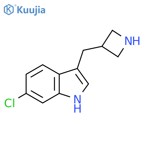3-(azetidin-3-yl)methyl-6-chloro-1H-indole structure