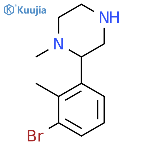 2-(3-bromo-2-methylphenyl)-1-methylpiperazine structure