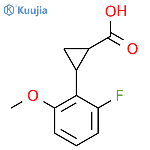 2-(2-fluoro-6-methoxyphenyl)cyclopropane-1-carboxylic acid structure