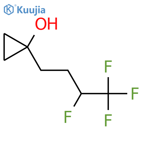 1-(3,4,4,4-tetrafluorobutyl)cyclopropan-1-ol structure