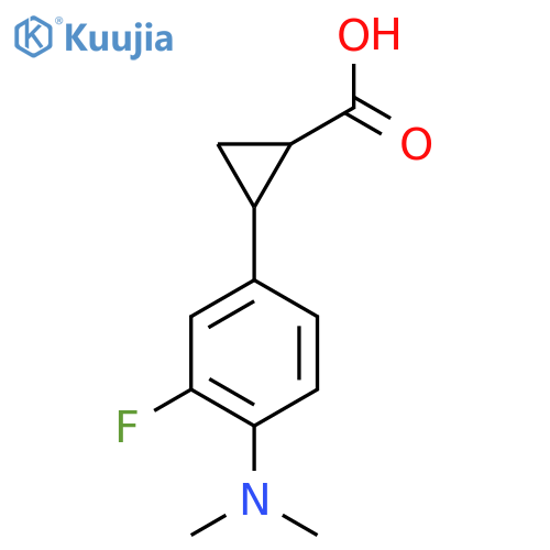 2-4-(dimethylamino)-3-fluorophenylcyclopropane-1-carboxylic acid structure