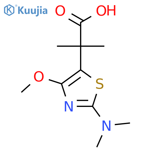 2-2-(dimethylamino)-4-methoxy-1,3-thiazol-5-yl-2-methylpropanoic acid structure