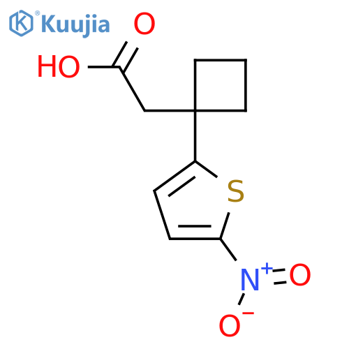 2-1-(5-nitrothiophen-2-yl)cyclobutylacetic acid structure