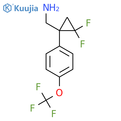 {2,2-difluoro-1-4-(trifluoromethoxy)phenylcyclopropyl}methanamine structure