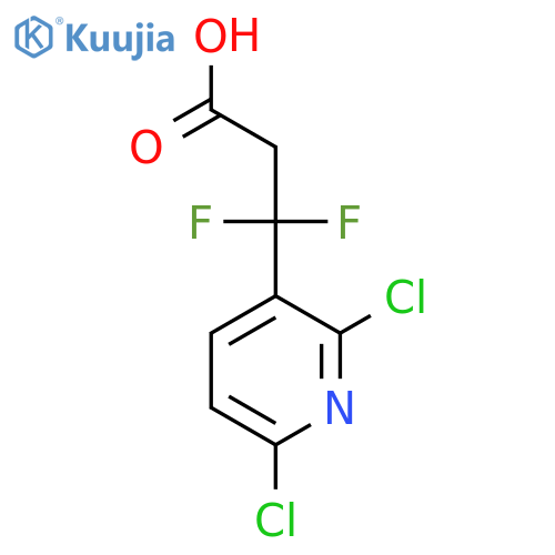 3-(2,6-dichloropyridin-3-yl)-3,3-difluoropropanoic acid structure