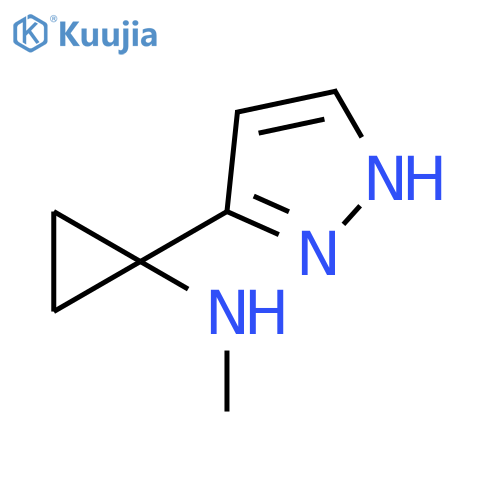 N-methyl-1-(1H-pyrazol-3-yl)cyclopropan-1-amine structure