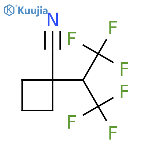 1-(1,1,1,3,3,3-hexafluoropropan-2-yl)cyclobutane-1-carbonitrile structure