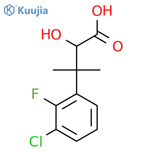 3-(3-chloro-2-fluorophenyl)-2-hydroxy-3-methylbutanoic acid structure
