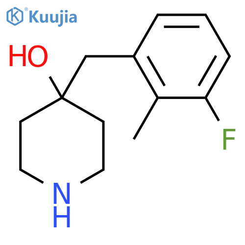 4-(3-fluoro-2-methylphenyl)methylpiperidin-4-ol structure