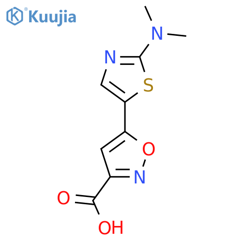 5-2-(dimethylamino)-1,3-thiazol-5-yl-1,2-oxazole-3-carboxylic acid structure