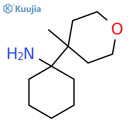 1-(4-methyloxan-4-yl)cyclohexan-1-amine structure