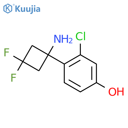 4-(1-amino-3,3-difluorocyclobutyl)-3-chlorophenol structure