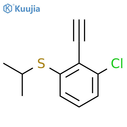 1-chloro-2-ethynyl-3-(propan-2-ylsulfanyl)benzene structure