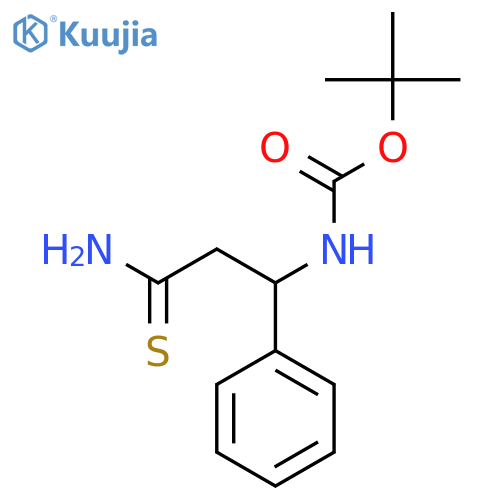 tert-butyl N-(2-carbamothioyl-1-phenylethyl)carbamate structure